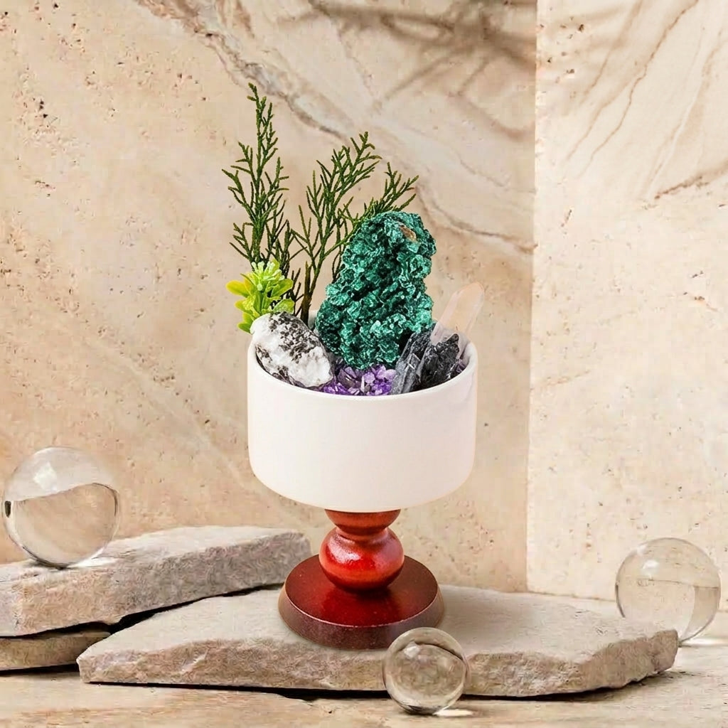 Malachite Crystal Bowl | Transformation & Emotional Balance