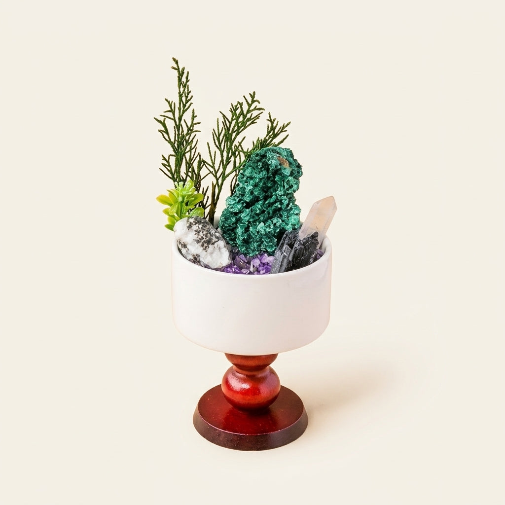 Malachite Crystal Bowl | Transformation & Emotional Balance