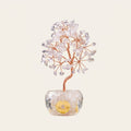Natural Clear Quartz Crystal Tree with Lucky Coin | Crown Chakra