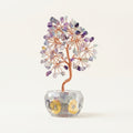 Natural Rainbow Fluorite Crystal Tree with Lucky Coin | Third Eye Chakra