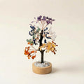 Illuminated 7 Chakra Crystal Tree + FREE 7 Chakra Bracelet | LED Light | Wealth & Healing