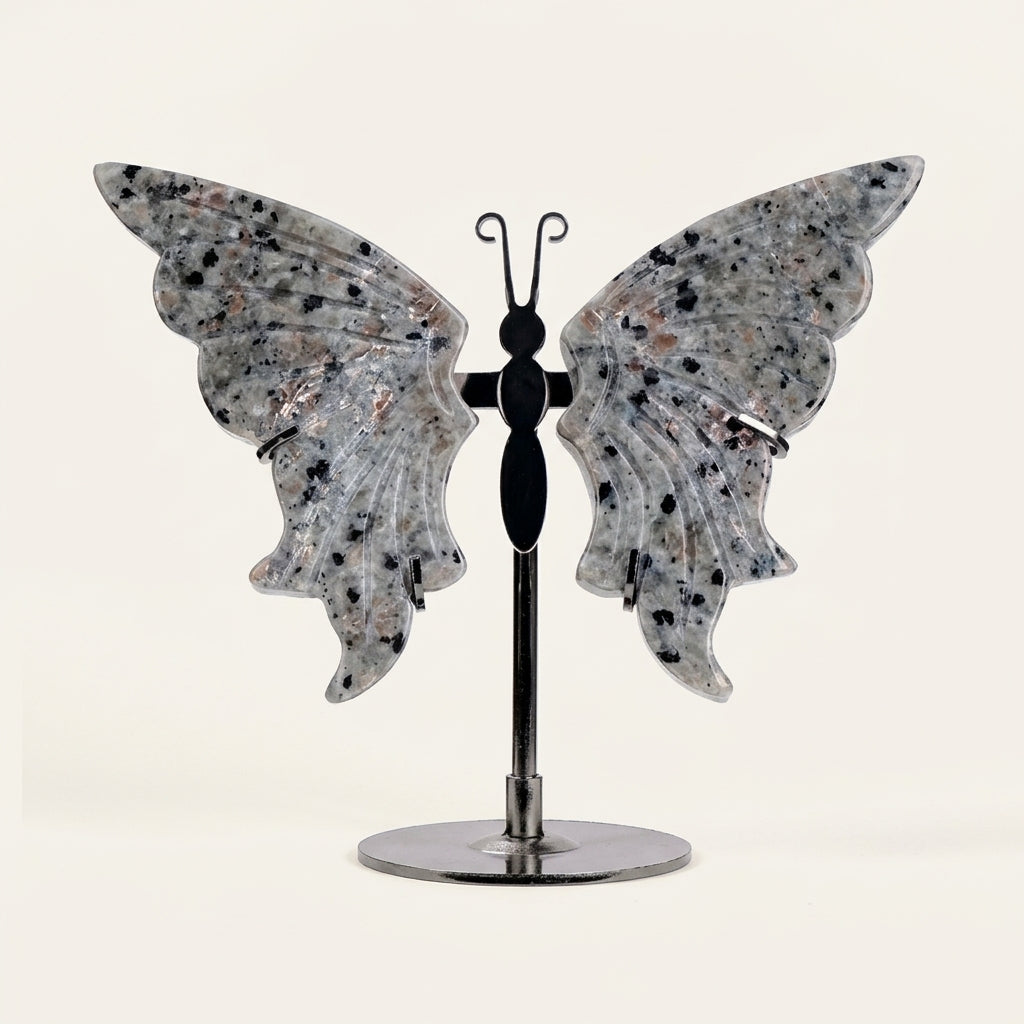 Fire Stone Butterfly Sculpture | Cut from Raw Crystal