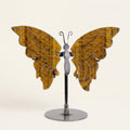 Tiger's Eye Butterfly Sculpture | Cut from Raw Crystal