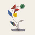 Carved Gemstone Flower Sculpture | Agate & Quartz Art Piece