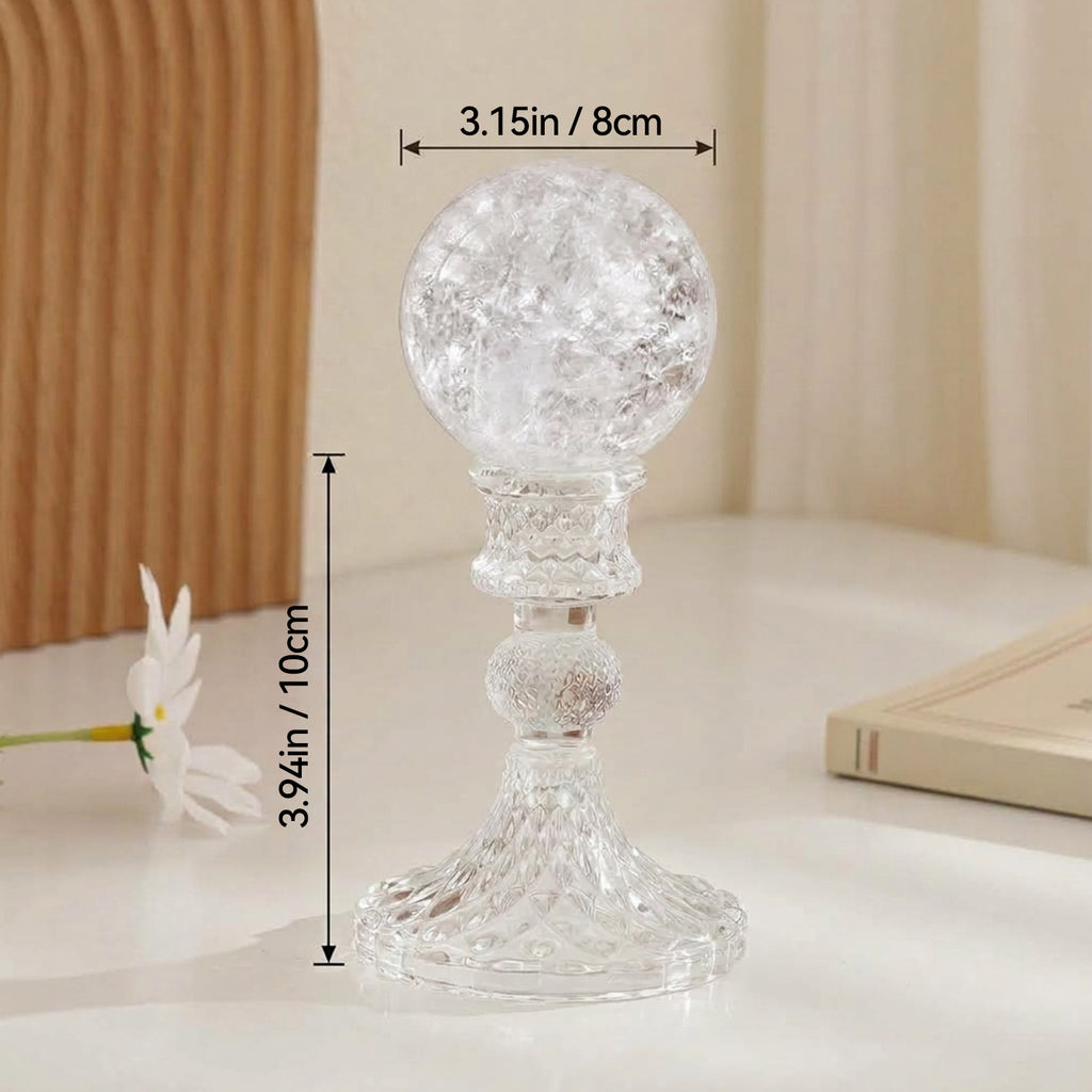Natural Clear Quartz Crystal Ball 8cm with Crystal Stand | Crown Chakra