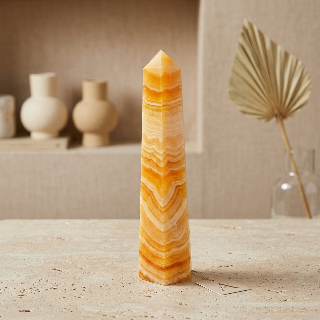 Yellow Calcite Tower | Confidence & Optimism