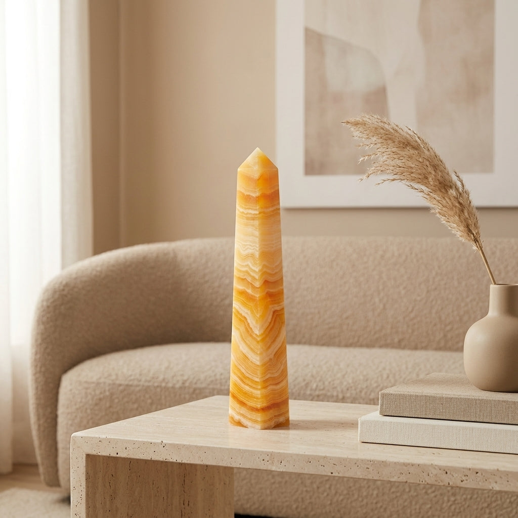 Yellow Calcite Tower | Confidence & Optimism