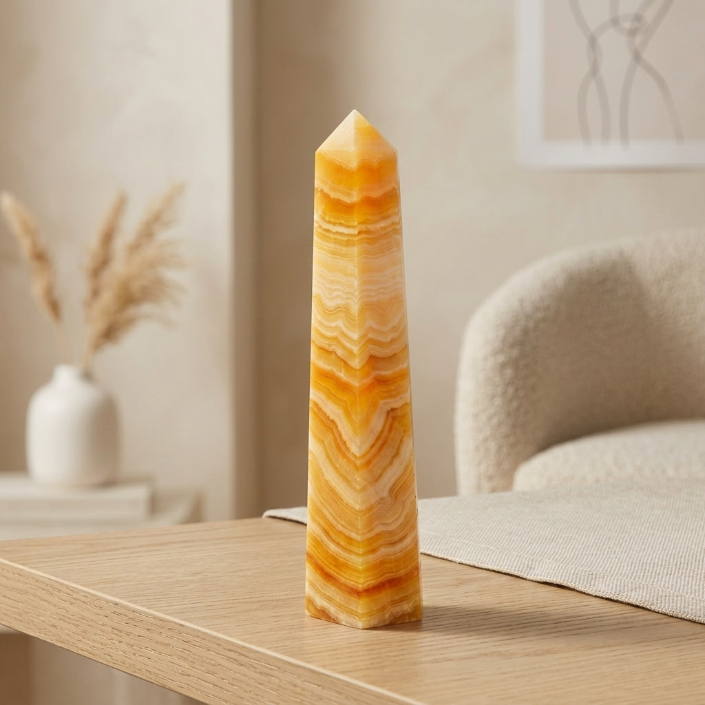 Yellow Calcite Tower | Confidence & Optimism
