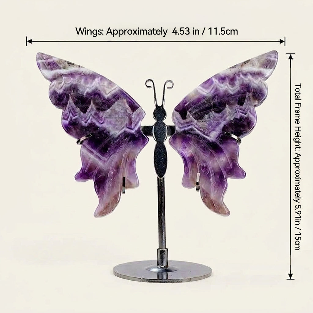Dream Amethyst Butterfly Sculpture | Cut from Raw Crystal