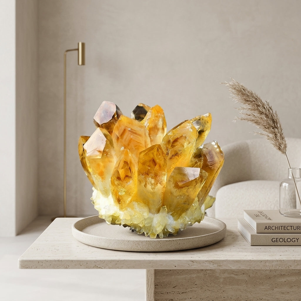 Natural Citrine Cluster | Abundance & Success