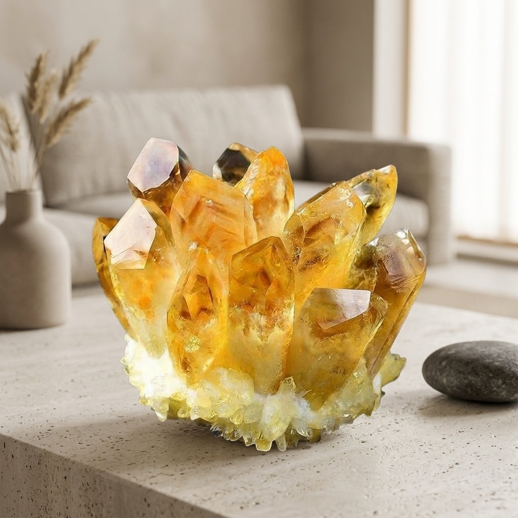 Natural Citrine Cluster | Abundance & Success