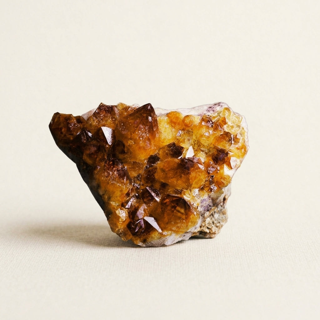 Natural Citrine Cluster | Raw Crystal Home Decor