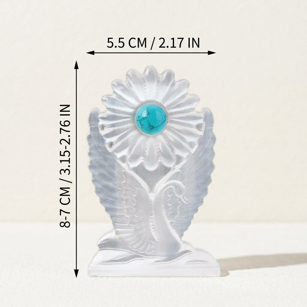 Carved Crystal Swan Ornament | Random Color | Home Decor