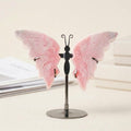 Rose Quartz Butterfly Sculpture | Cut from Raw Crystal