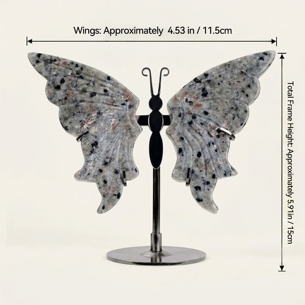 Fire Stone Butterfly Sculpture | Cut from Raw Crystal