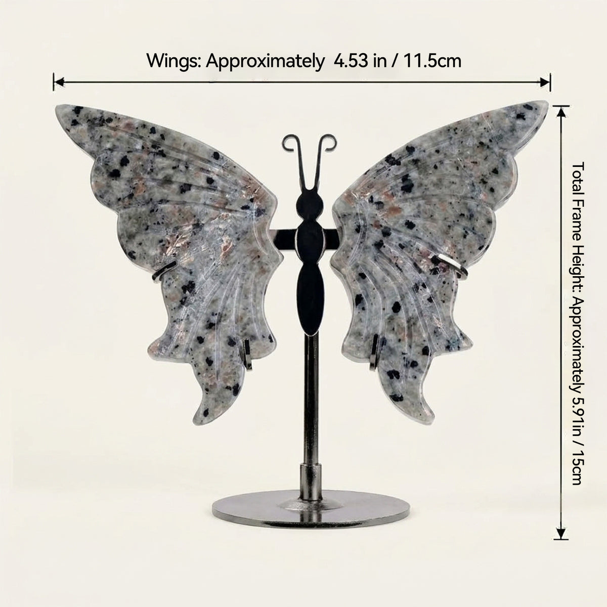 Fire Stone Butterfly Sculpture | Cut from Raw Crystal