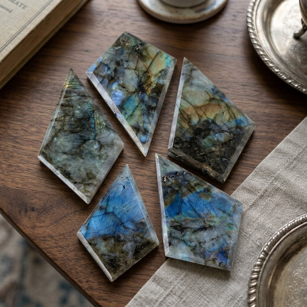Labradorite Diamond Sculpture | Transformation & Inner Magic