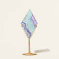 Natural Fluorite Diamond Sculpture | Mental Clarity & Focus