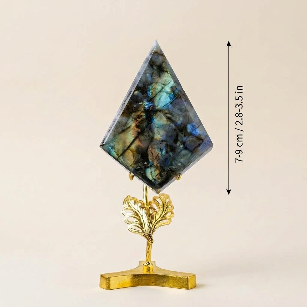 Labradorite Diamond Sculpture | Transformation & Inner Magic