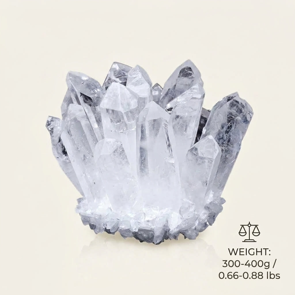 Natural Clear Quartz Cluster | Raw Crystal Home Decor