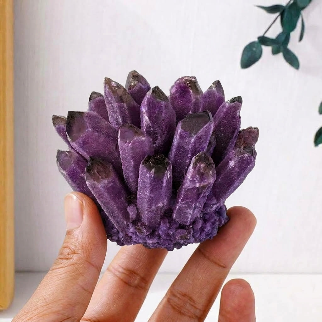 Deep Purple Amethyst Cluster | Rich Violet Raw Crystal
