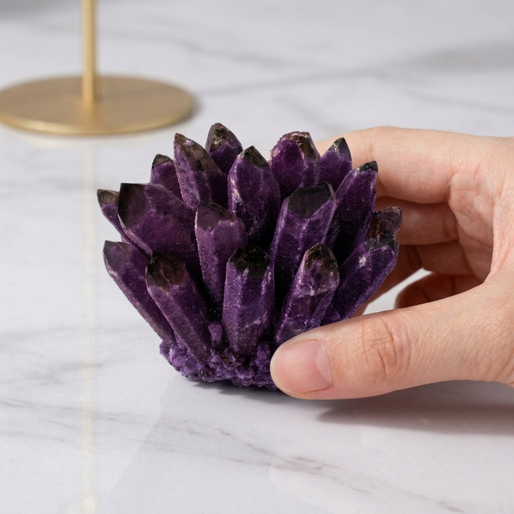 Deep Purple Amethyst Cluster | Rich Violet Raw Crystal