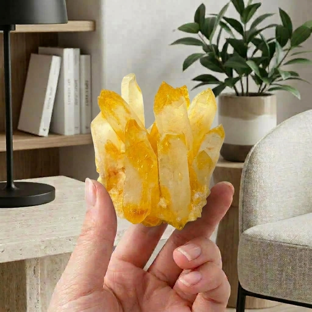 Golden Citrine Cluster | Sunlit Abundance