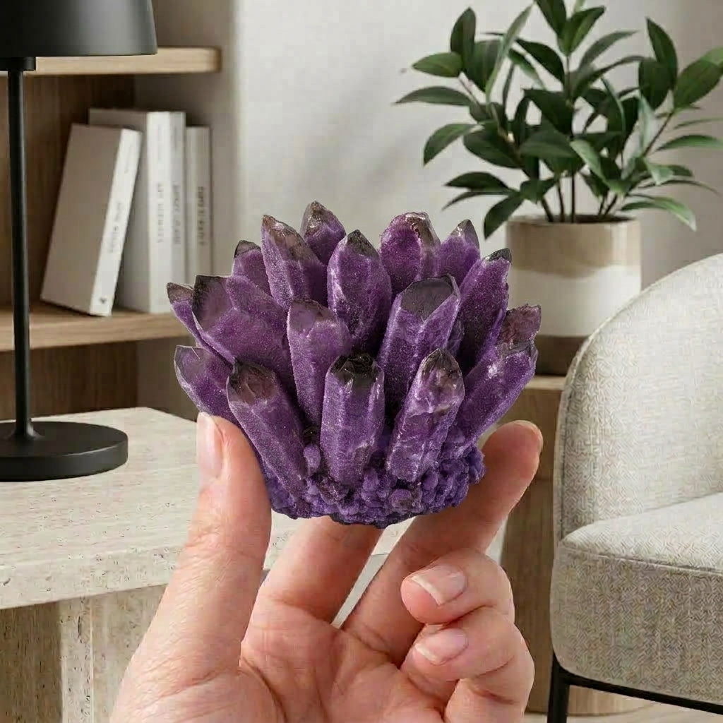 Deep Purple Amethyst Cluster | Rich Violet Raw Crystal